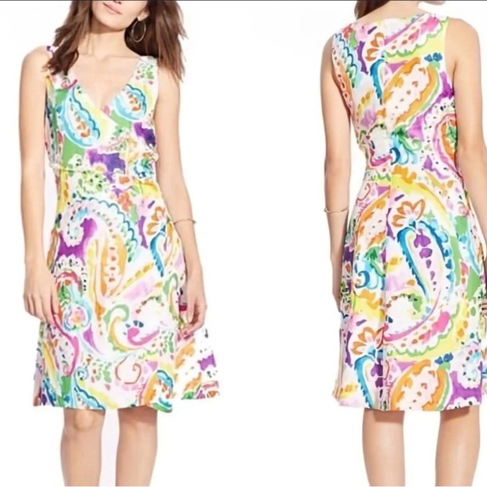 Lauren Ralph Lauren Womens Multicolor Paisley Dress, size 8